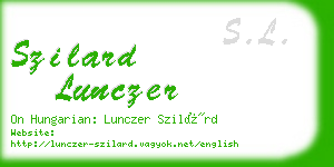 szilard lunczer business card